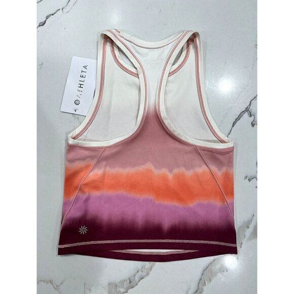 Athleta NWT Shanti Printed Crop Tank in Sea Spray Vintage Plum Size XXS - Picture 4 of 4